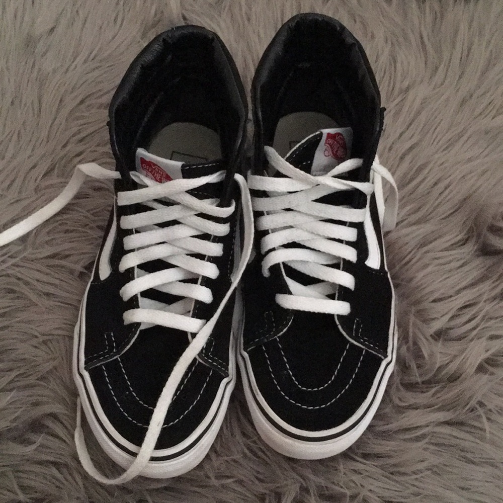 Barely worn black sk8 high vans